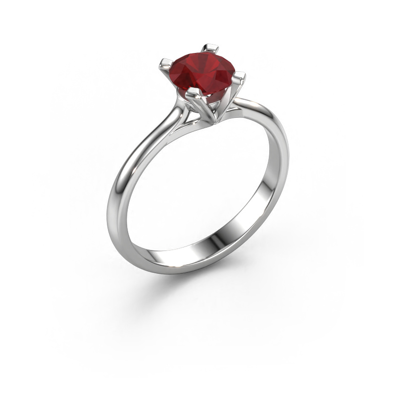 Image of Engagement ring Isa 1 950 platinum Ruby 5.7 mm