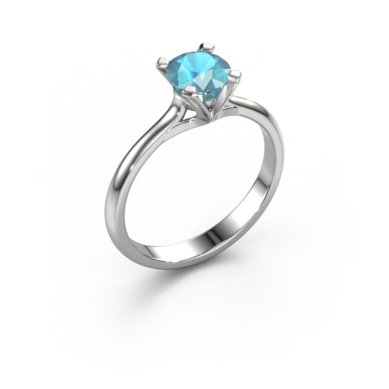 Image of Engagement ring Isa 1 950 platinum Blue topaz 5.7 mm