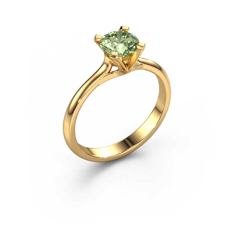Image of Engagement ring Isa 1 585 gold Green lab grown diamond 5.7 mm