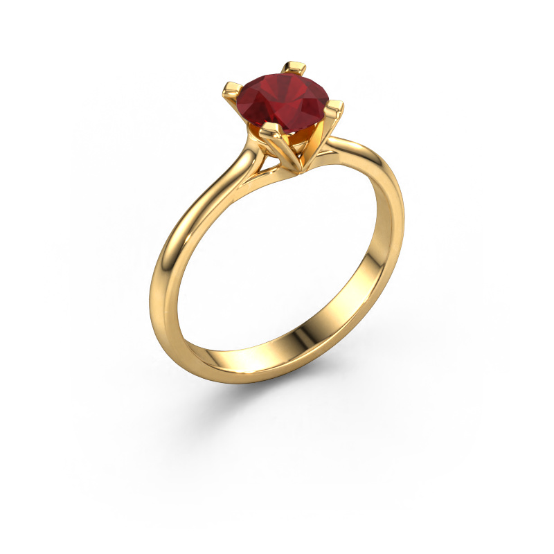 Image of Engagement ring Isa 1 585 gold Ruby 5.7 mm