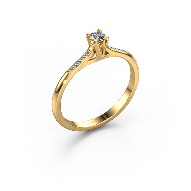 Image of Engagement ring Isa 2 585 gold Diamond 0.125 crt