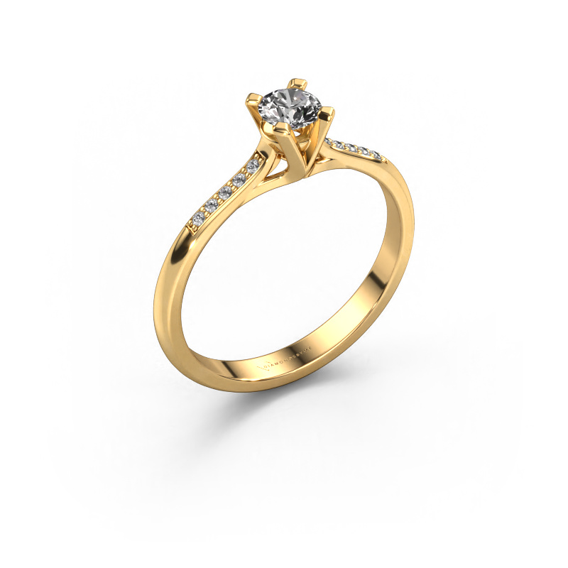 Image of Engagement ring Isa 2 585 gold Diamond 0.30 crt