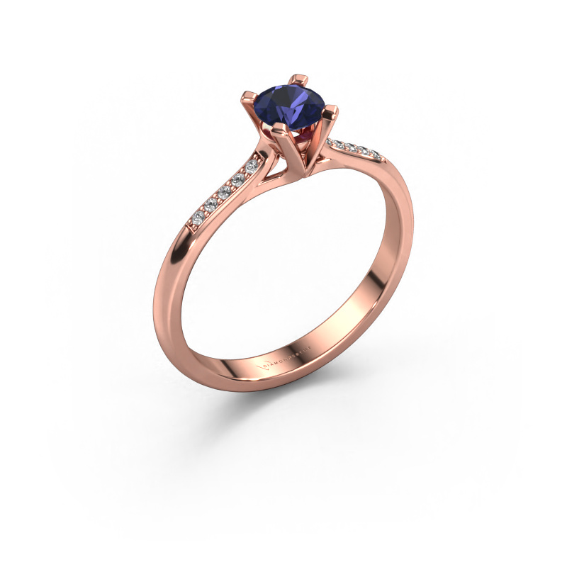 Image of Engagement ring Isa 2 585 rose gold Sapphire 4.2 mm