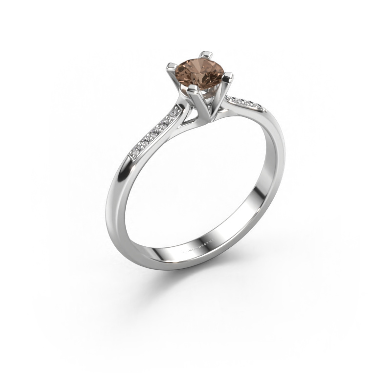Image of Engagement ring Isa 2 950 platinum Brown diamond 0.35 crt