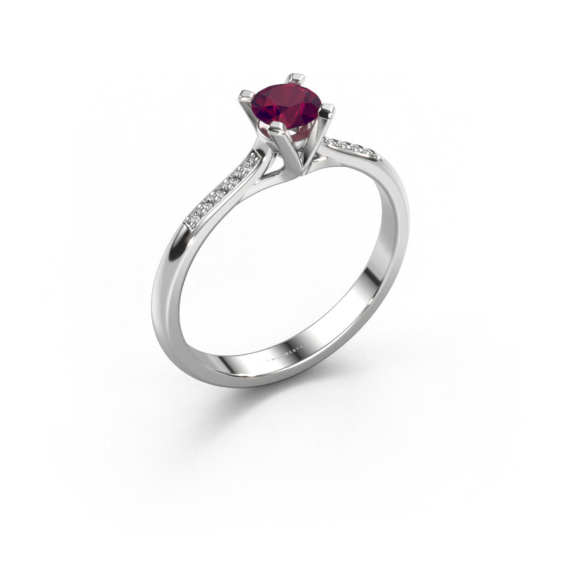 Image of Engagement ring Isa 2 950 platinum Rhodolite 4.2 mm