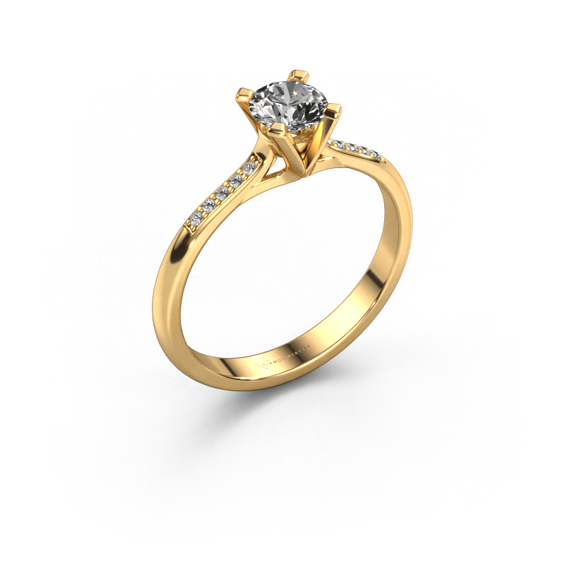 Image de Bague de fiançailles Isa 2 585 or jaune Diamant 0.55 crt