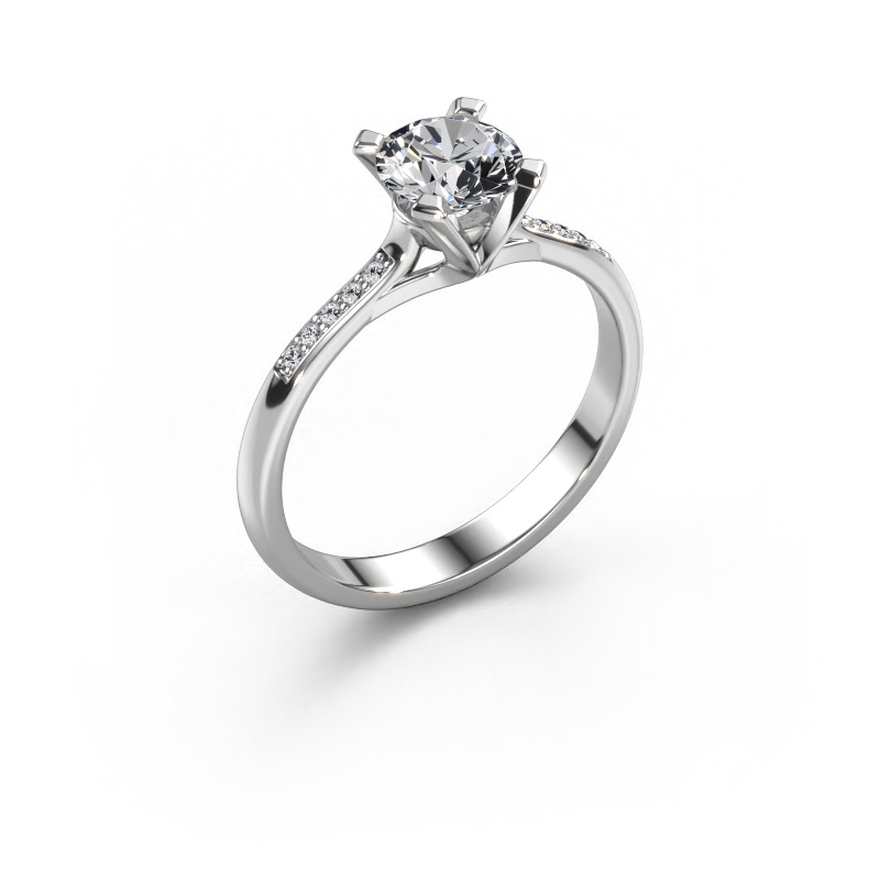 Image of Engagement ring Isa 2 585 white gold Diamond 0.767 crt