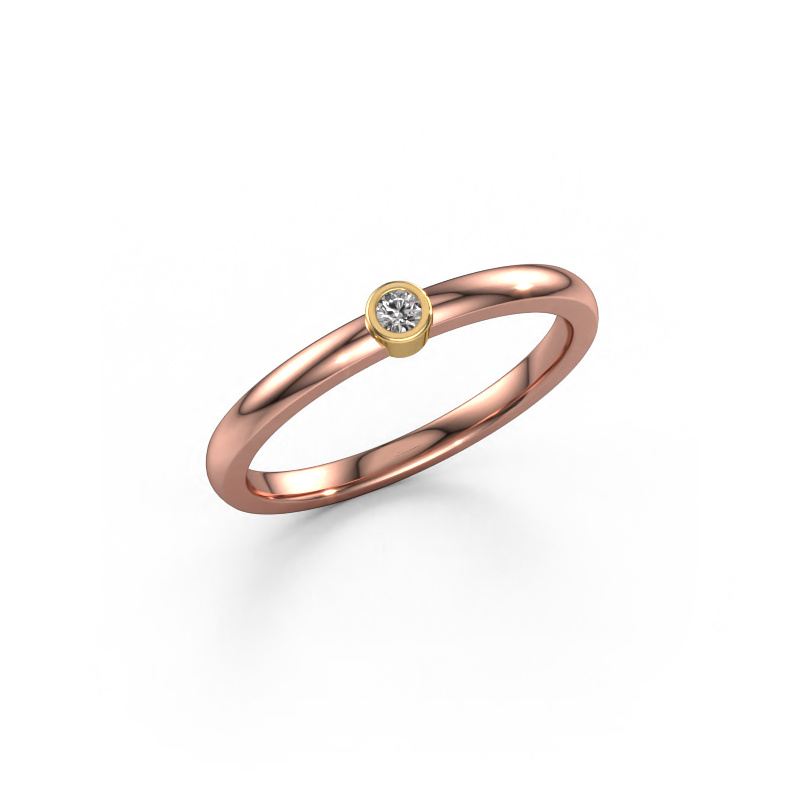 Bild von Ring Ise 1 585 Roségold Diamant 0.03 crt