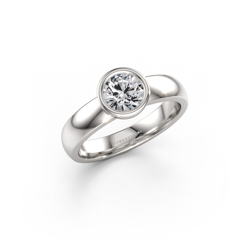 Immagine di Anello Ise 1 950 platino Diamante 0.70 crt