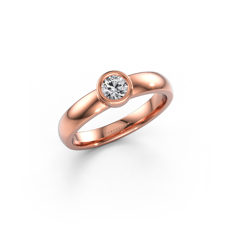 Immagine di Anello Ise 1 585 oro rosa Diamante 0.25 crt