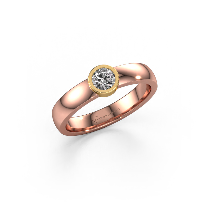 Image of Ring Ise 1 585 rose gold Diamond 0.25 crt