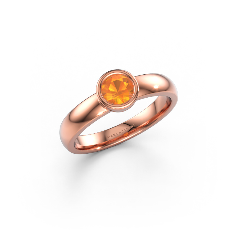 Immagine di Anello Ise 1 585 oro rosa Citrino 4.7 mm