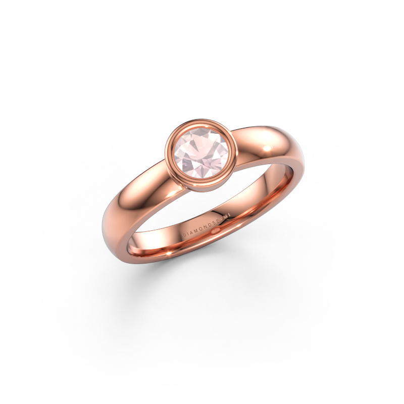 Bild av Ring Ise 1 585 roséguld Champagnefärgad morganit 4.7 mm