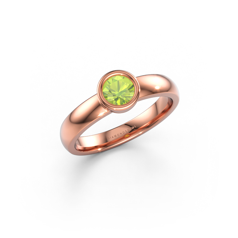 Immagine di Anello Ise 1 585 oro rosa Peridoto 4.7 mm