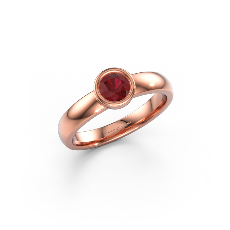 Immagine di Anello Ise 1 585 oro rosa Rubino 4.7 mm
