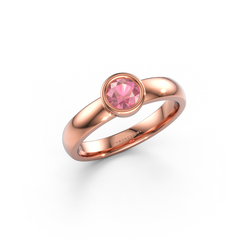 Bild av Ring Ise 1 585 roséguld Rosa turmalin 4.7 mm