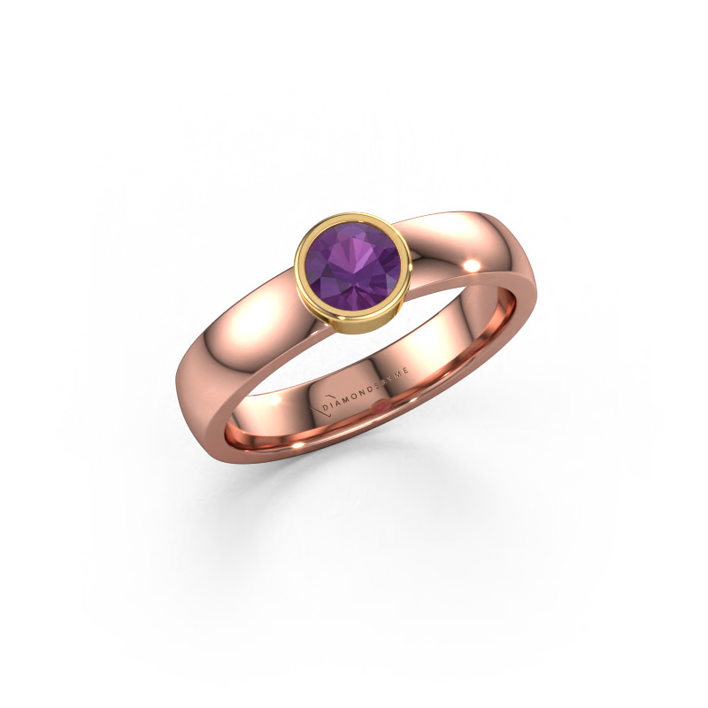 Image of Ring Ise 1 585 rose gold Amethyst 4.7 mm