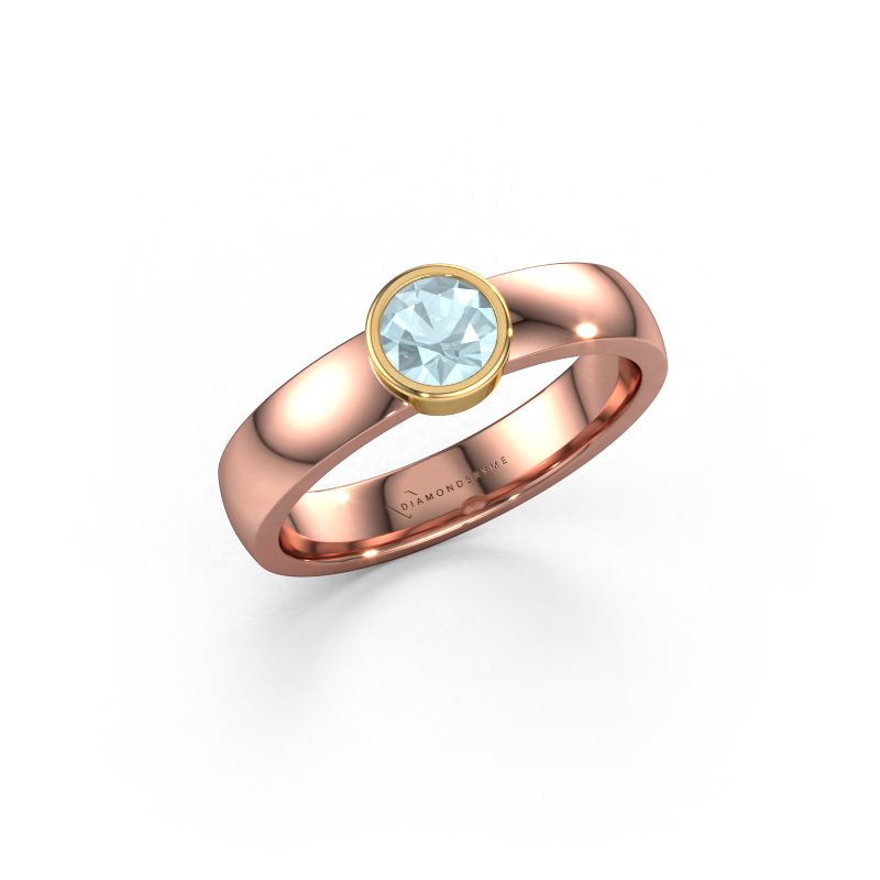 Bild von Ring Ise 1 585 Roségold Aquamarin 4.7 mm