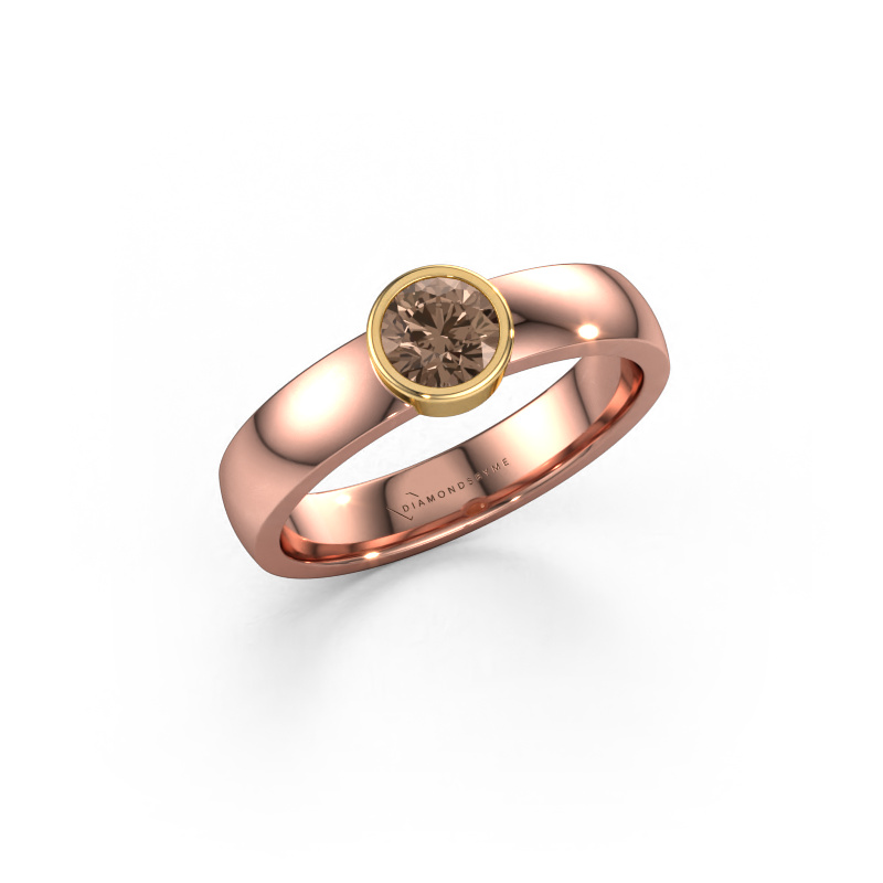 Bild von Ring Ise 1 585 Roségold Braun Diamant 0.40 crt