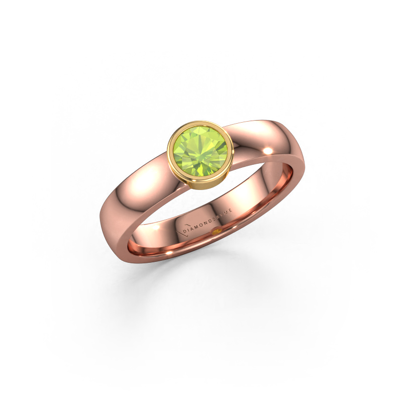 Bild von Ring Ise 1 585 Roségold Peridot 4.7 mm