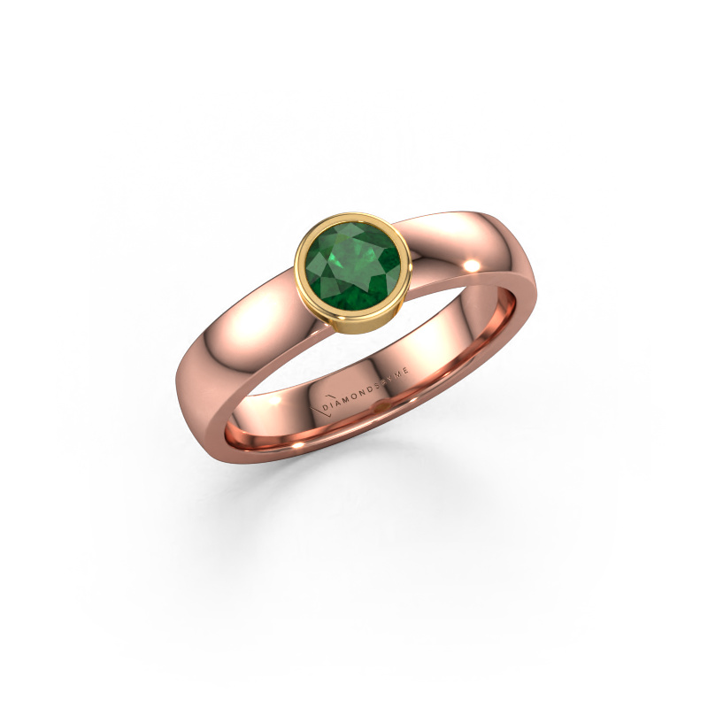 Image of Ring Ise 1 585 rose gold Emerald 4.7 mm