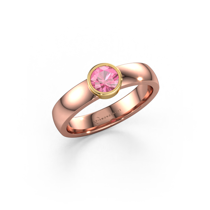 Bild von Ring Ise 1 585 Roségold Pink Saphir 4.7 mm