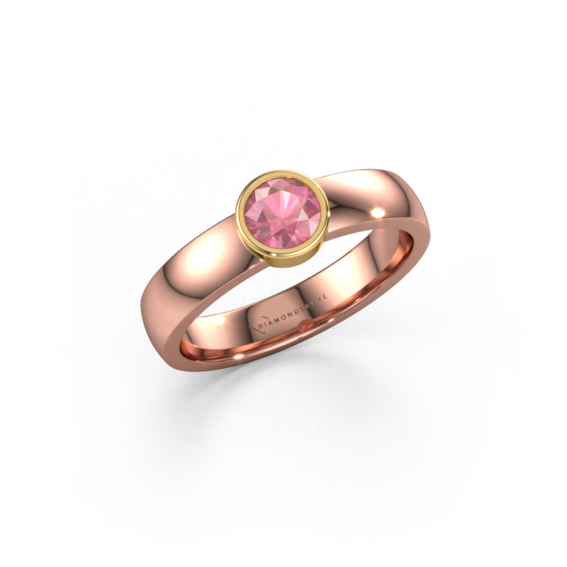 Image of Ring Ise 1 585 rose gold Tourmaline pink 4.7 mm