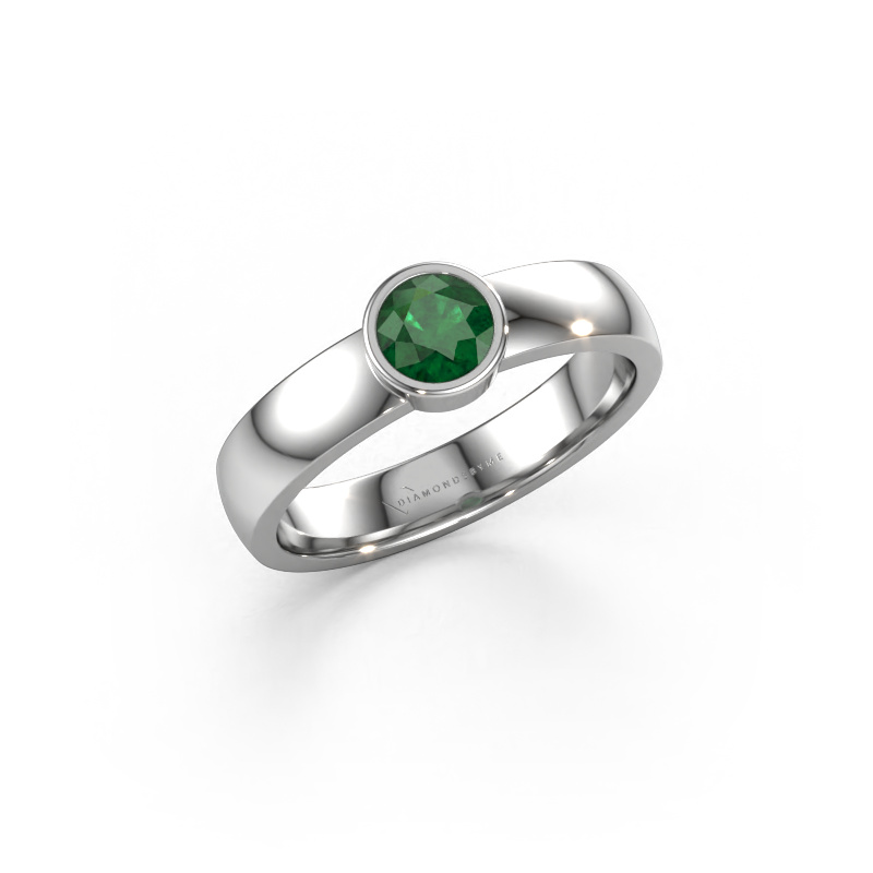 Image of Ring Ise 1 950 platinum Emerald 4.7 mm
