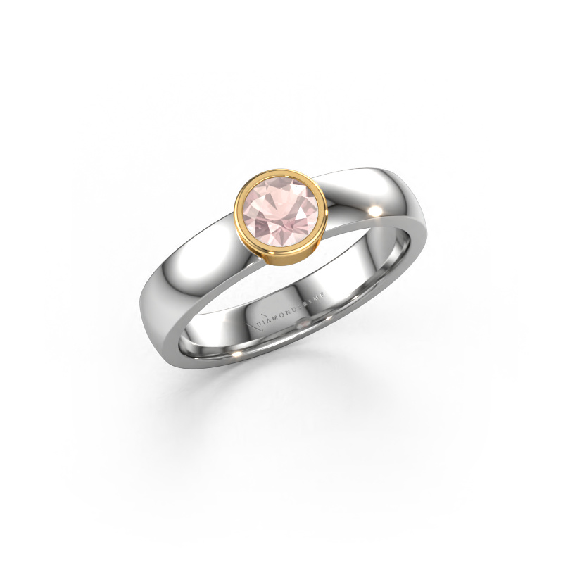 Bild von Ring Ise 1 585 Weißgold Morganit Champagner 4.7 mm