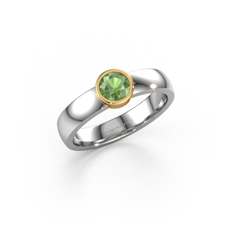 Image of Ring Ise 1 585 white gold Tourmaline green 4.7 mm