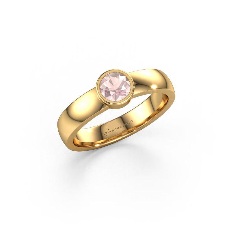 Image of Ring Ise 1 585 gold Morganite champagne 4.7 mm