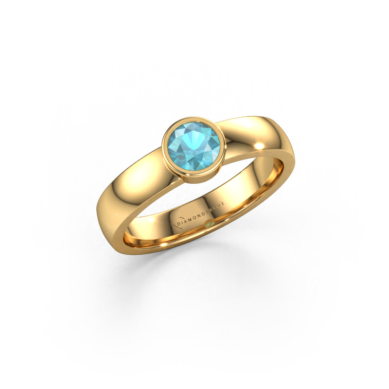 Bild von Ring Ise 1 585 Gold Blau Topas 4.7 mm
