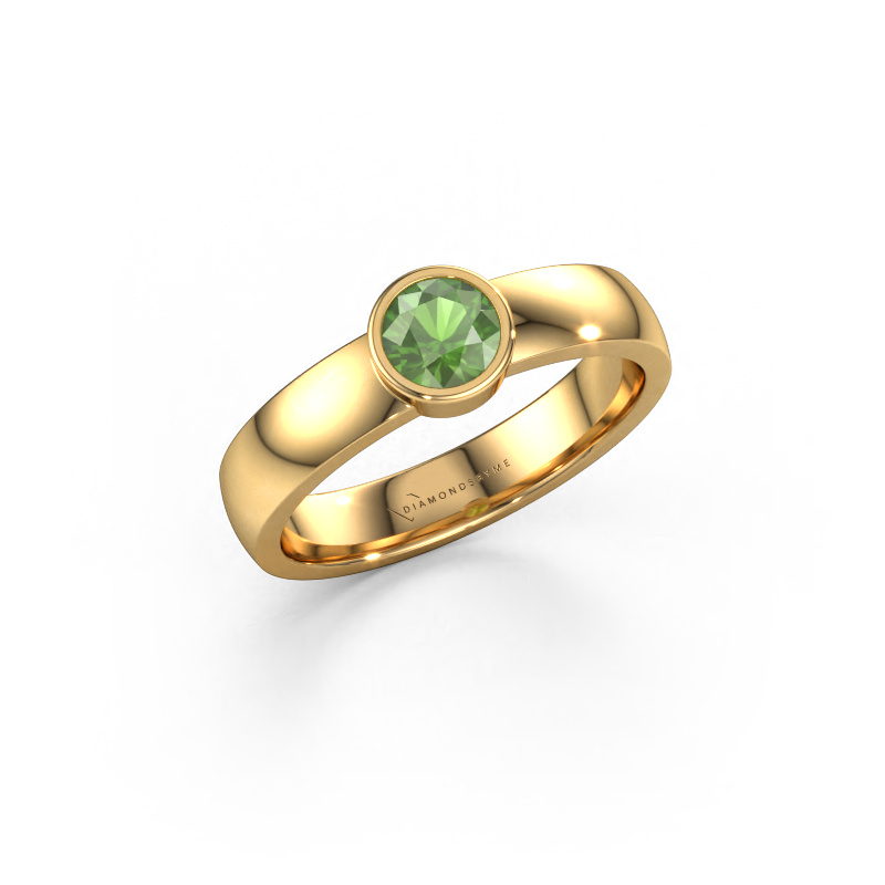 Image of Ring Ise 1 585 gold Tourmaline green 4.7 mm