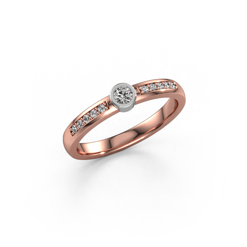 Bild von Ring Ise 2 585 Roségold Diamant 0.155 crt