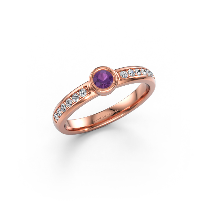 Bild av Ring Ise 2 585 roséguld Ametist 4 mm