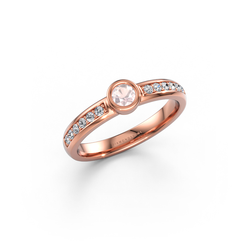 Bild av Ring Ise 2 585 roséguld Champagnefärgad morganit 4 mm