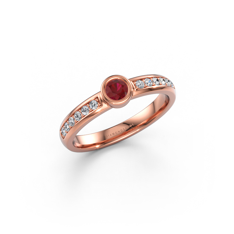 Bild av Ring Ise 2 585 roséguld Rubin 4 mm