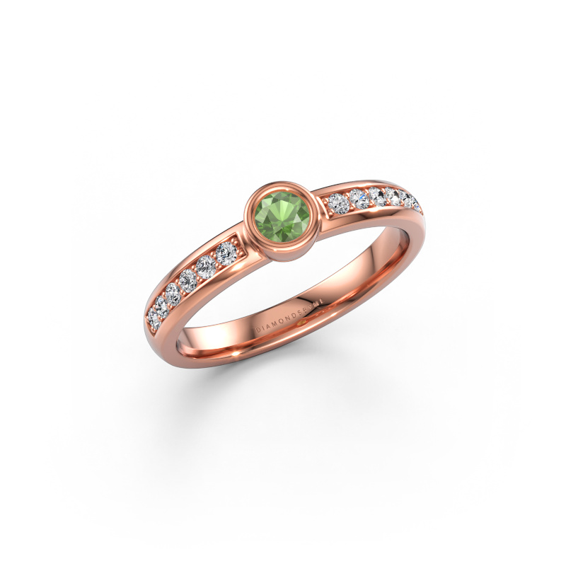 Bild av Ring Ise 2 585 roséguld Grön turmalin 4 mm