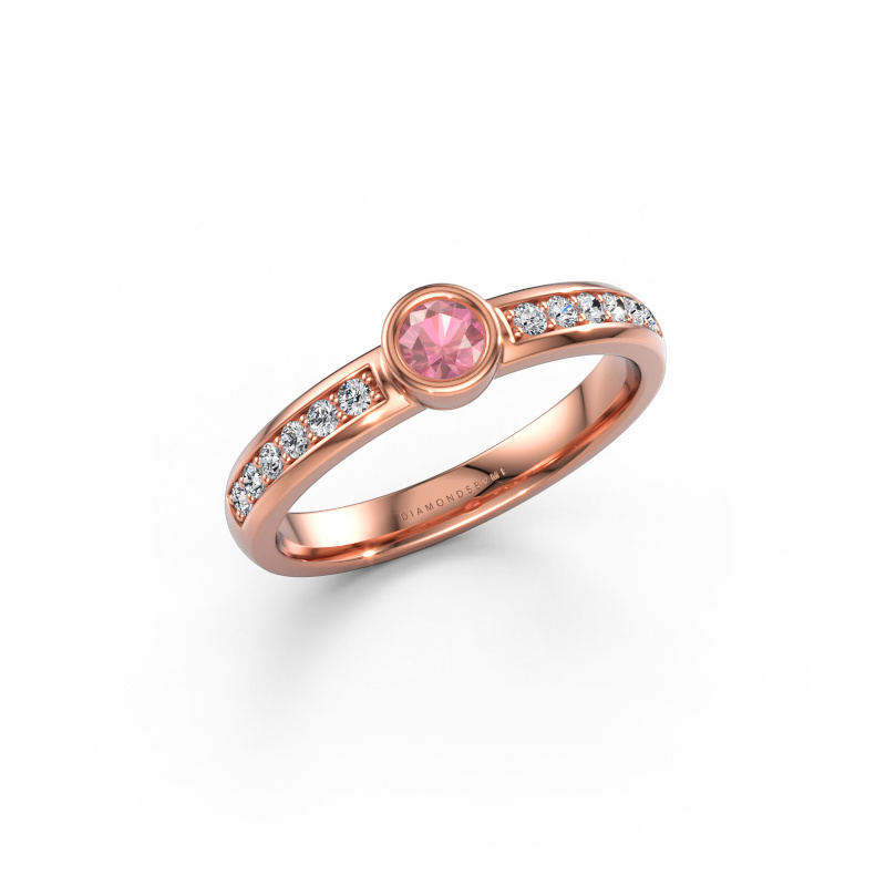 Bild av Ring Ise 2 585 roséguld Rosa turmalin 4 mm