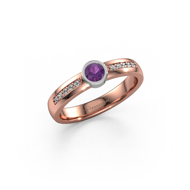 Bild von Ring Ise 2 585 Roségold Amethyst 4 mm