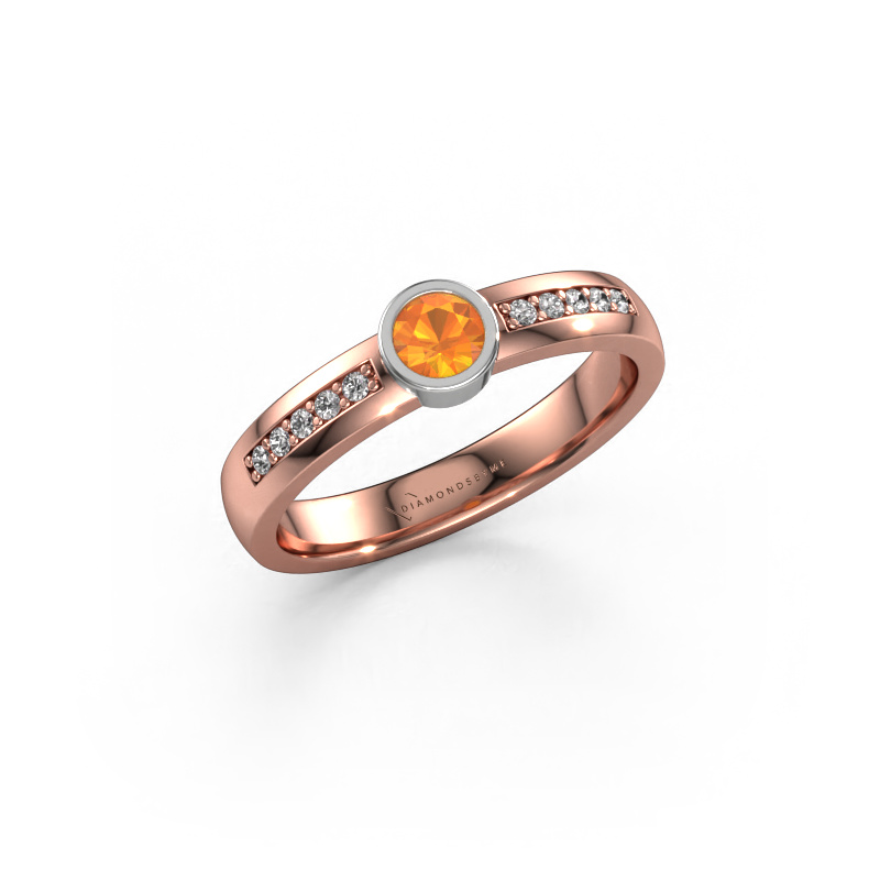 Bild von Ring Ise 2 585 Roségold Citrin 4 mm
