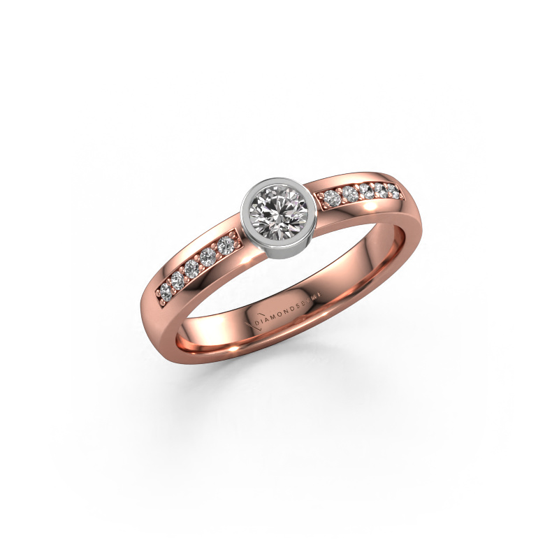 Image of Ring Ise 2 585 rose gold Lab grown diamond 0.45 crt