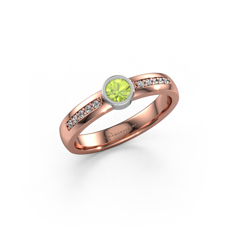 Image of Ring Ise 2 585 rose gold Peridot 4 mm
