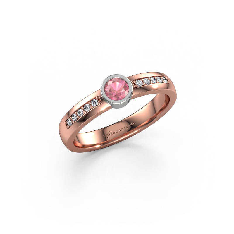 Image of Ring Ise 2 585 rose gold Tourmaline pink 4 mm