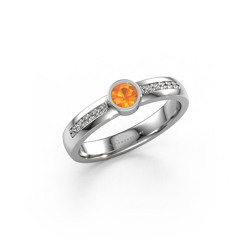 Image of Ring Ise 2 585 white gold Citrin 4 mm