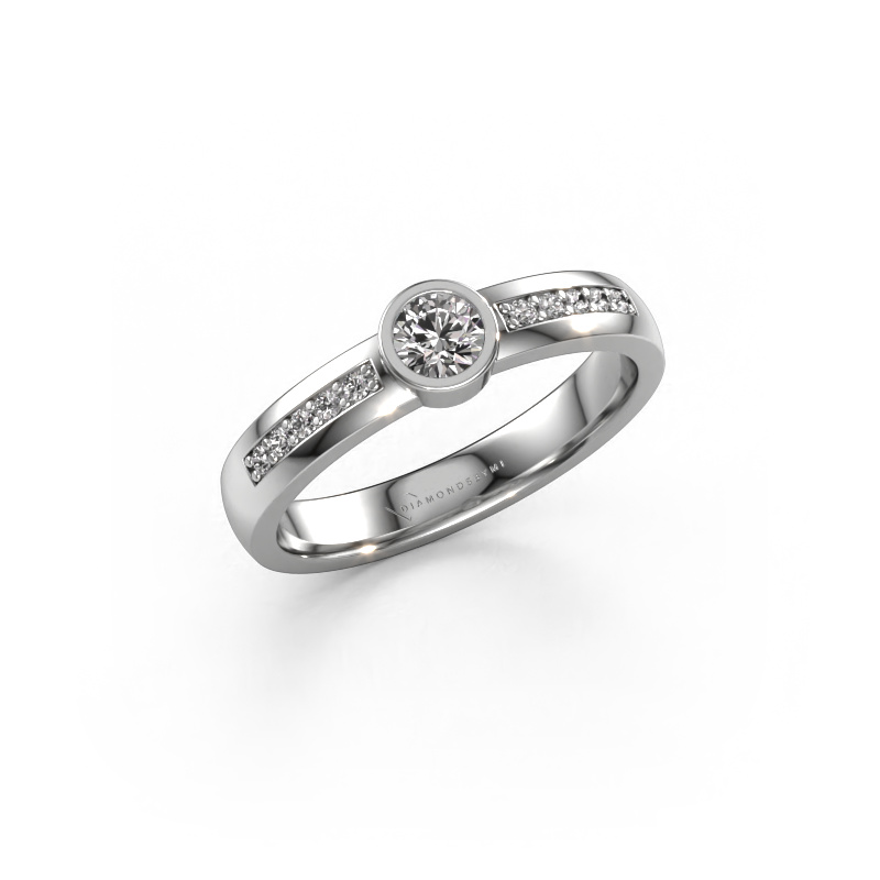 Image of Ring Ise 2 950 platinum Diamond 0.45 crt