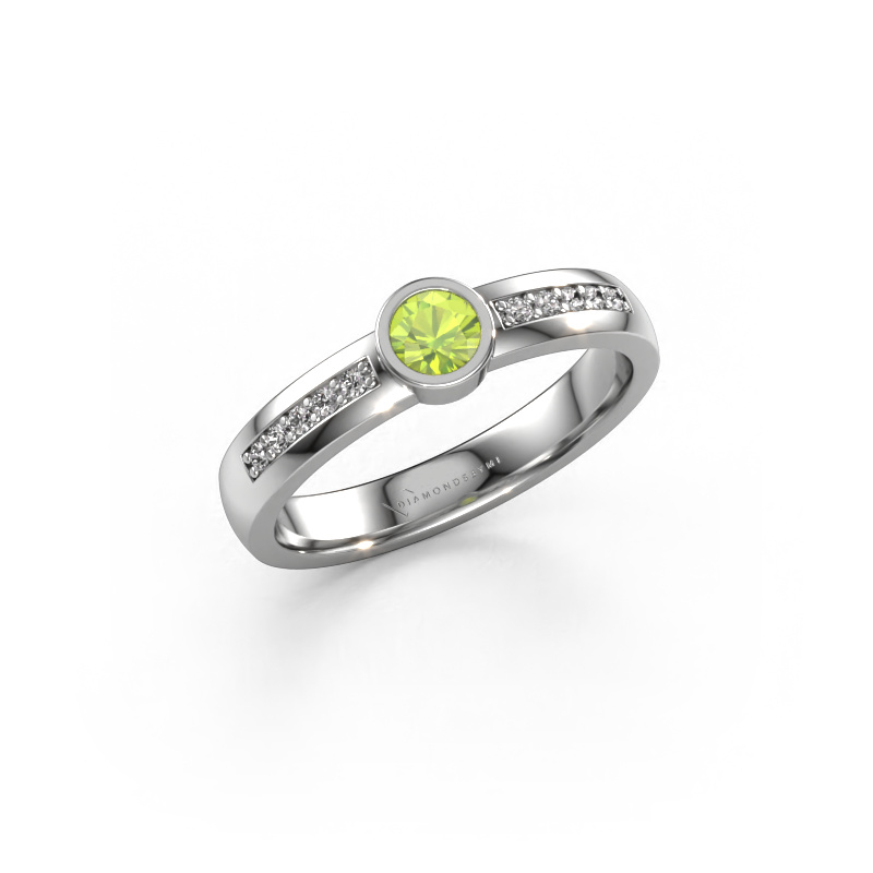 Bild von Ring Ise 2 585 Weißgold Peridot 4 mm