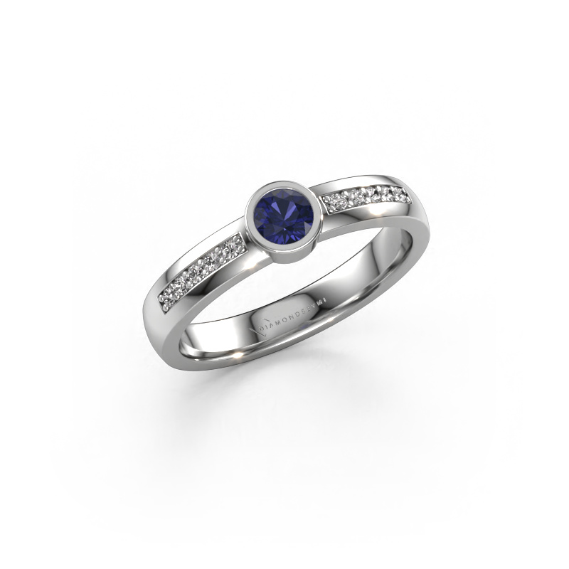 Image of Ring Ise 2 585 white gold Sapphire 4 mm