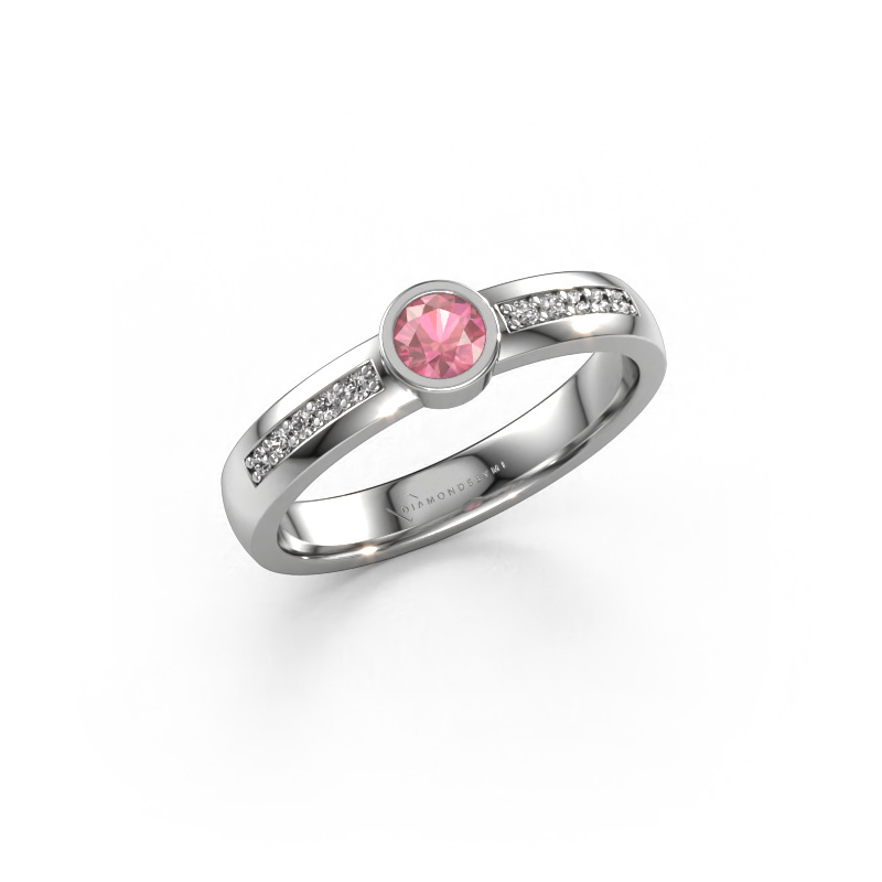 Image of Ring Ise 2 950 platinum Tourmaline pink 4 mm