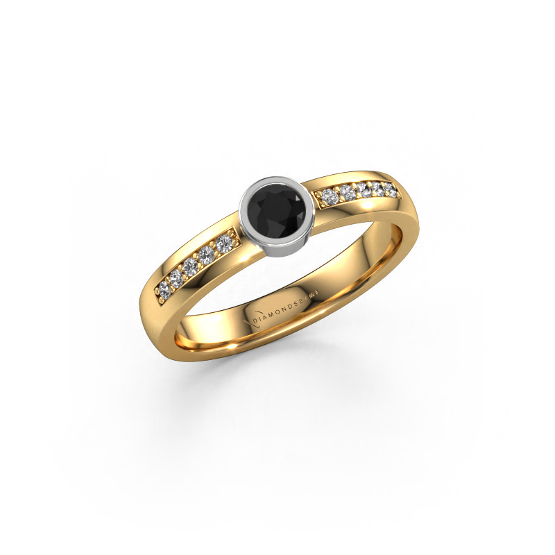 Image of Ring Ise 2 585 gold Black diamond 0.50 crt